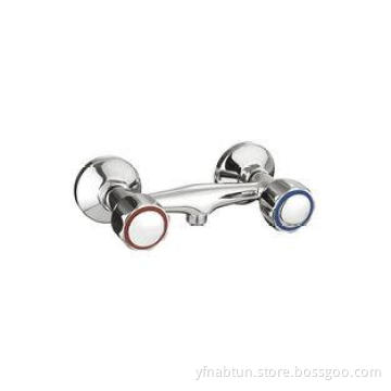 Round Two Handle 1/4 Turn Wall Mounted Bath Taps , wall mou